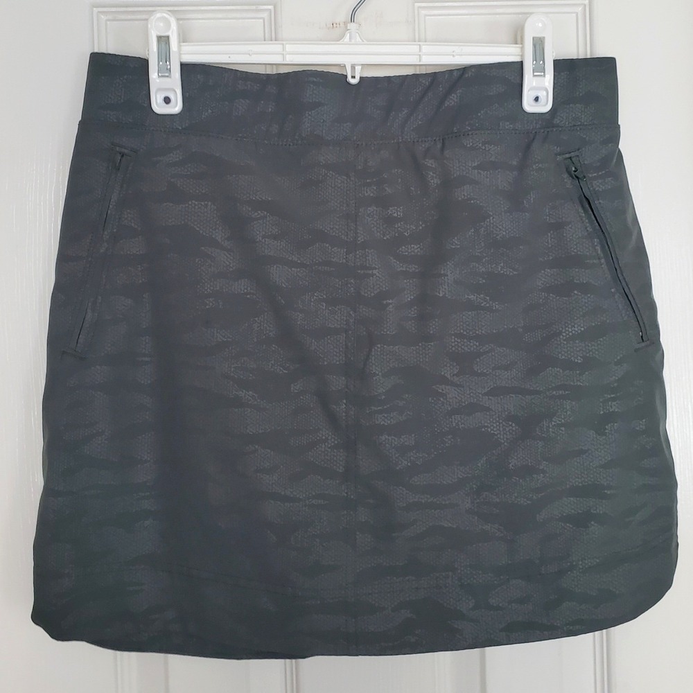 Orvis Skort Gray Green Camo Activewear Golf Tennis Outdoor Casual Skirt Medium